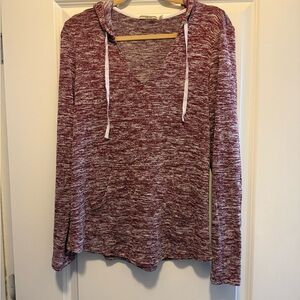 Hooded long sleeved shirt